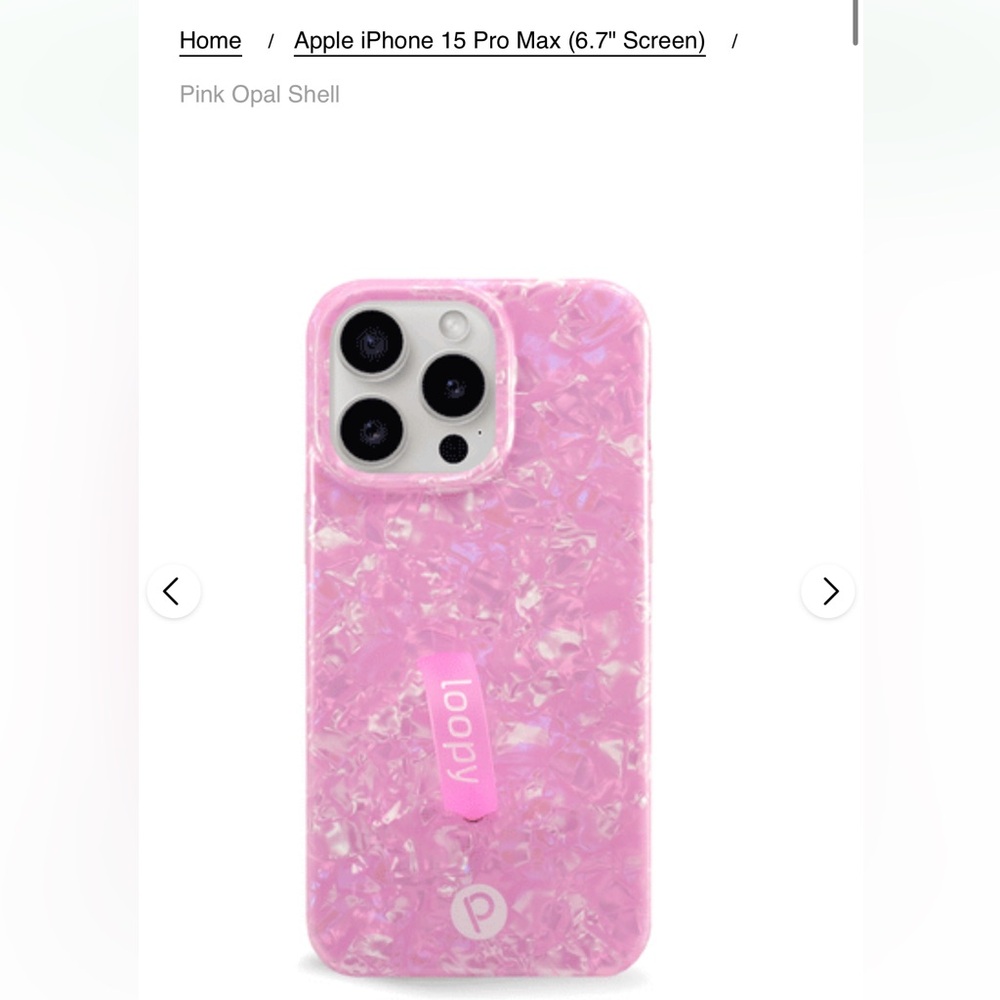 Pink opal Loopy Case, used a month.